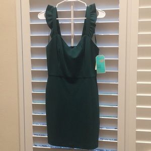 Dark green cocktail dress
